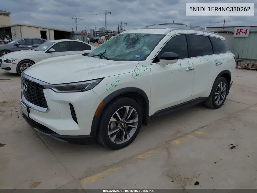 2022 Infiniti Qx60 Luxe VIN: 5N1DL1FR4NC330262 Lot: 42050073