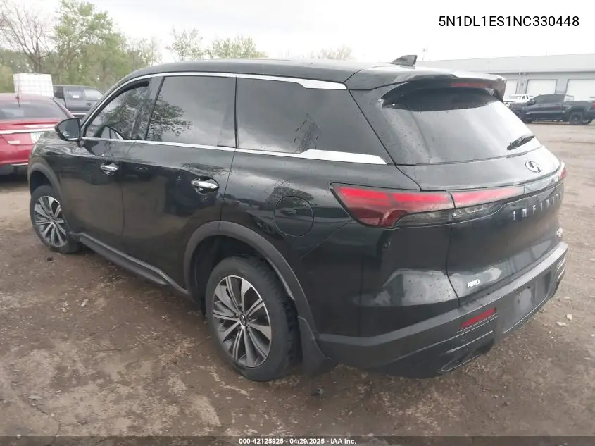 2022 Infiniti Qx60 Pure Awd VIN: 5N1DL1ES1NC330448 Lot: 42125925