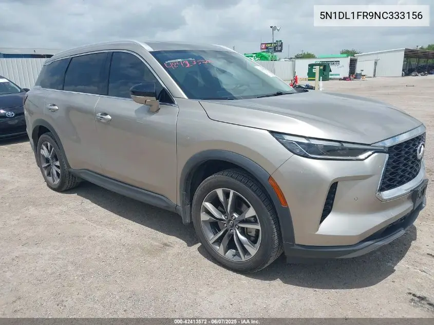 2022 Infiniti Qx60 Luxe VIN: 5N1DL1FR9NC333156 Lot: 42413572