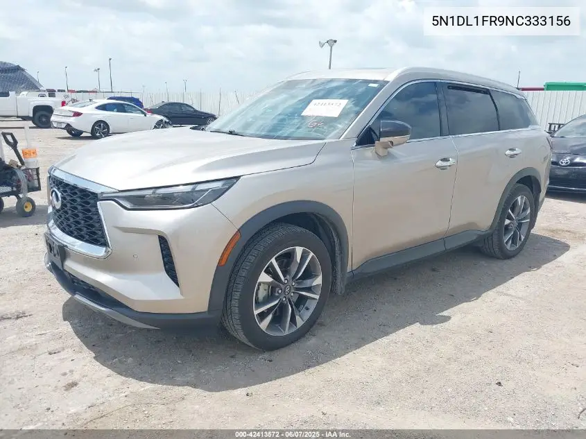 2022 Infiniti Qx60 Luxe VIN: 5N1DL1FR9NC333156 Lot: 42413572