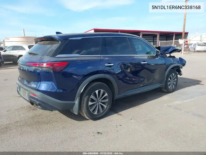 2022 Infiniti Qx60 Pure VIN: 5N1DL1ER6NC338168 Lot: 42804699