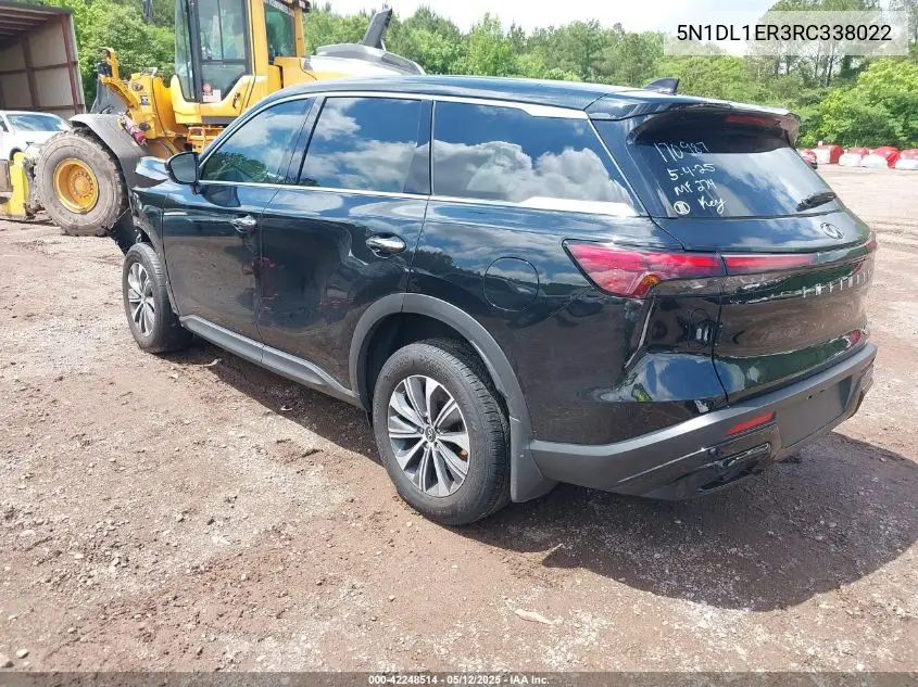 2024 Infiniti Qx60 Pure VIN: 5N1DL1ER3RC338022 Lot: 42248514