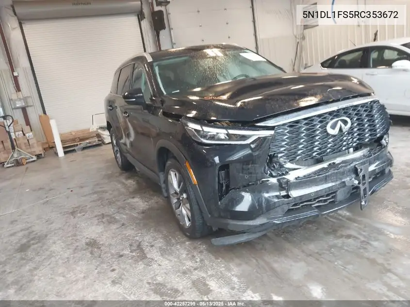2024 Infiniti Qx60 Luxe Awd VIN: 5N1DL1FS5RC353672 Lot: 42257299