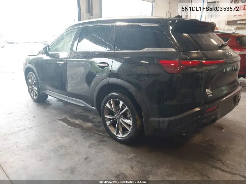 2024 Infiniti Qx60 Luxe Awd VIN: 5N1DL1FS5RC353672 Lot: 42257299