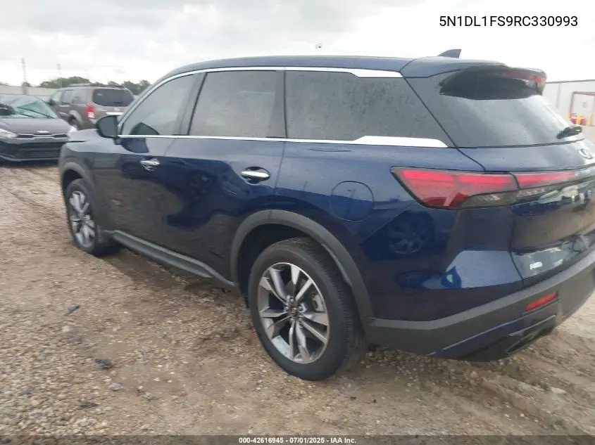 2024 Infiniti Qx60 Luxe Awd VIN: 5N1DL1FS9RC330993 Lot: 42616945