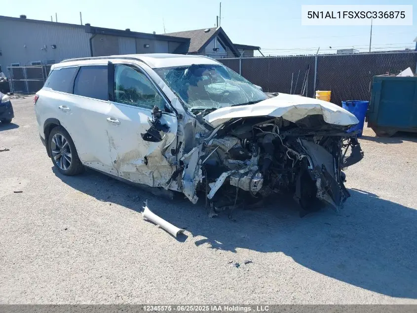 2025 Infiniti Qx60 Luxe VIN: 5N1AL1FSXSC336875 Lot: 12345575
