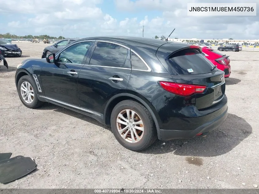 2014 Infiniti Qx70 VIN: JN8CS1MU8EM450736 Lot: 42282794