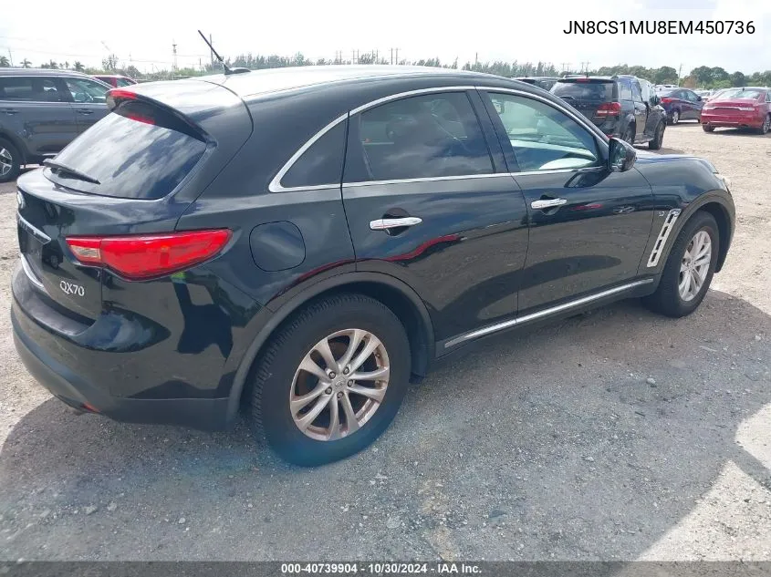 2014 Infiniti Qx70 VIN: JN8CS1MU8EM450736 Lot: 42282794