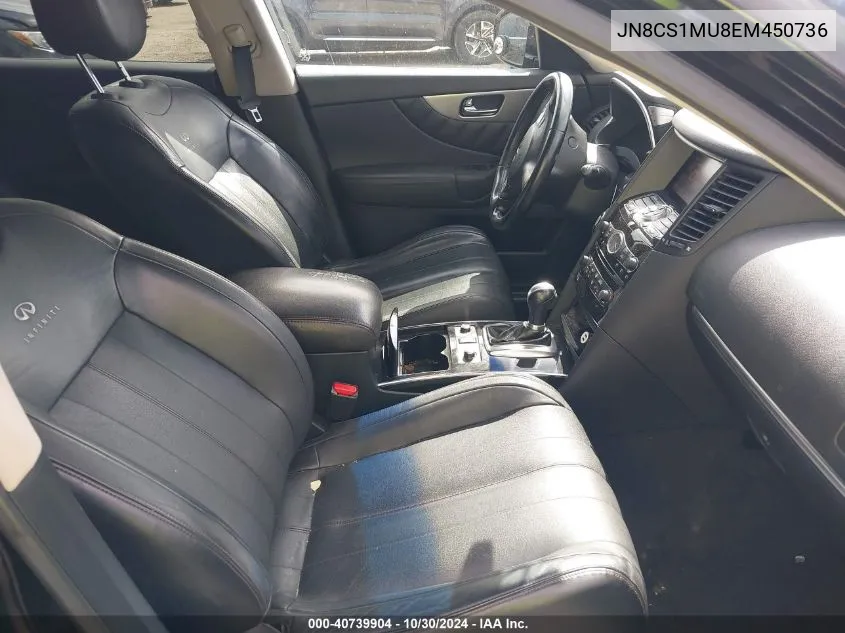 2014 Infiniti Qx70 VIN: JN8CS1MU8EM450736 Lot: 42282794