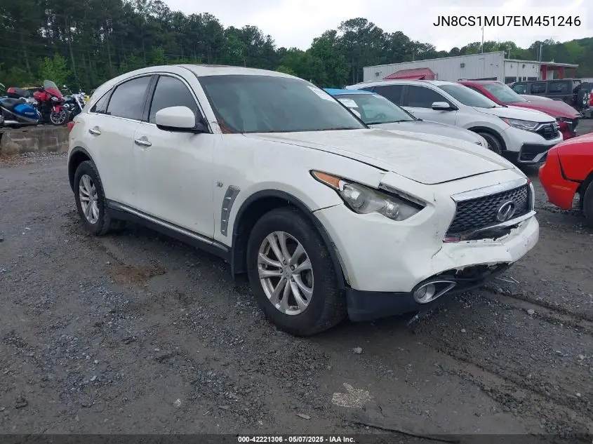 2014 Infiniti Qx70 VIN: JN8CS1MU7EM451246 Lot: 42221306