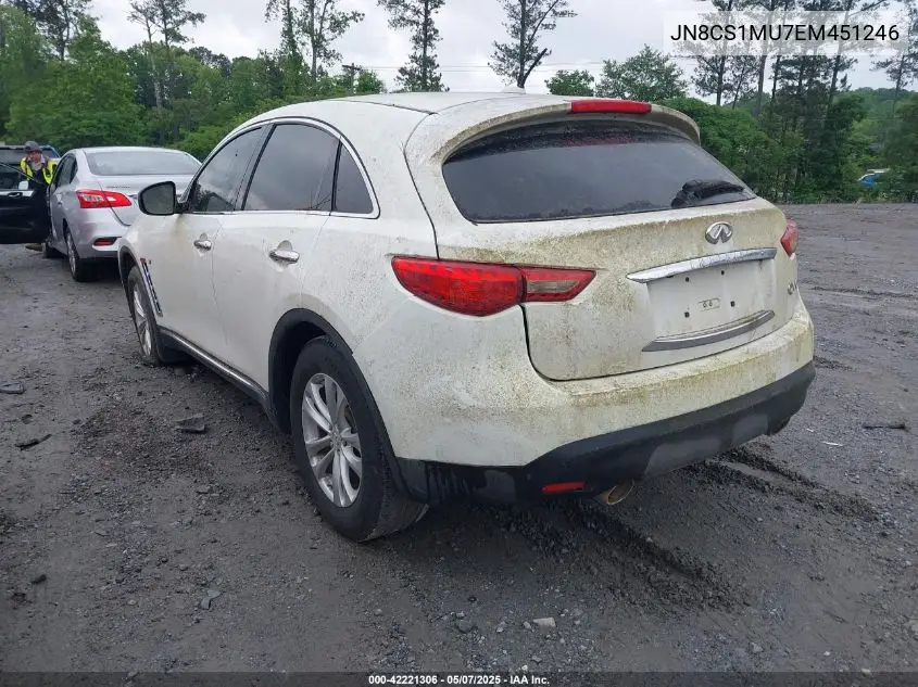 2014 Infiniti Qx70 VIN: JN8CS1MU7EM451246 Lot: 42221306