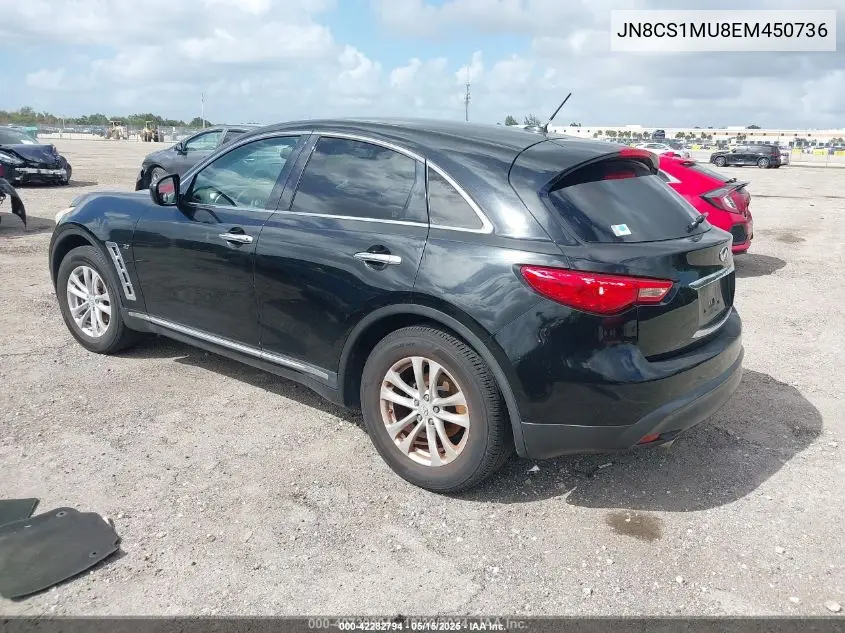 2014 Infiniti Qx70 VIN: JN8CS1MU8EM450736 Lot: 42282794