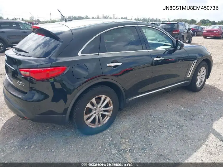 2014 Infiniti Qx70 VIN: JN8CS1MU8EM450736 Lot: 42282794