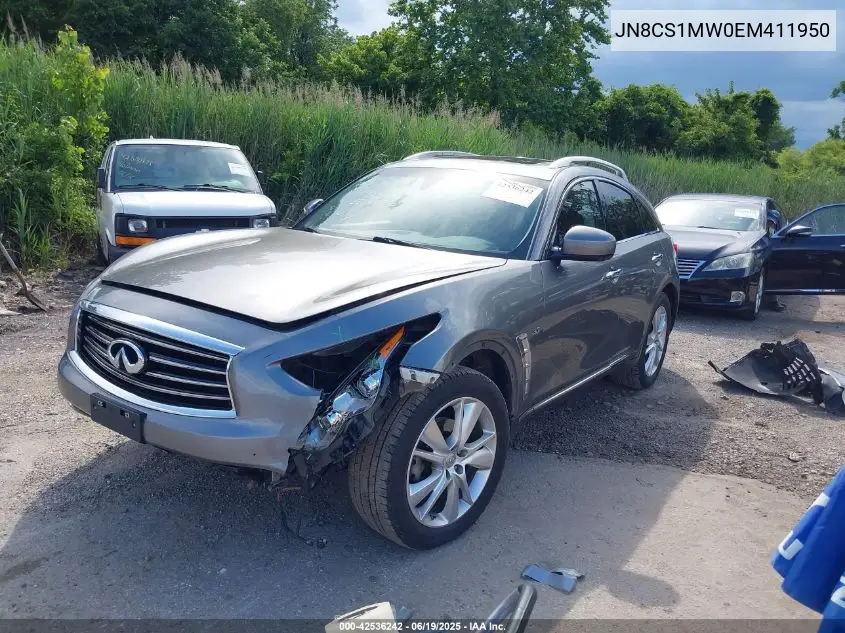 2014 Infiniti Qx70 VIN: JN8CS1MW0EM411950 Lot: 42536242