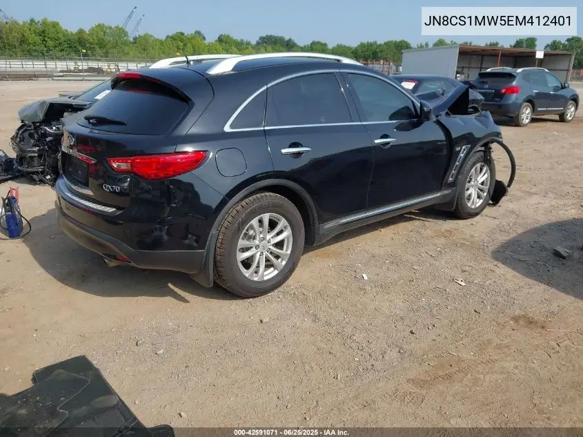 2014 Infiniti Qx70 VIN: JN8CS1MW5EM412401 Lot: 42591071