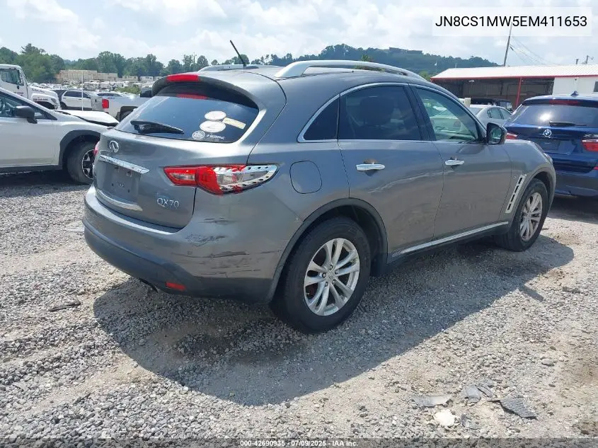 2014 Infiniti Qx70 VIN: JN8CS1MW5EM411653 Lot: 42690935