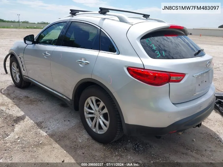 2015 Infiniti Qx70 VIN: JN8CS1MW7FM483097 Lot: 39850337