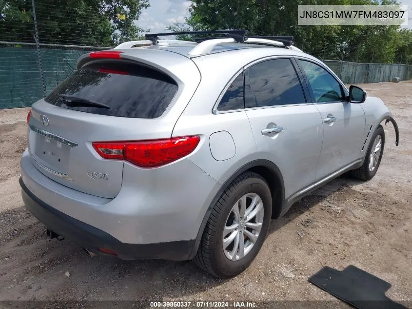 2015 Infiniti Qx70 VIN: JN8CS1MW7FM483097 Lot: 39850337