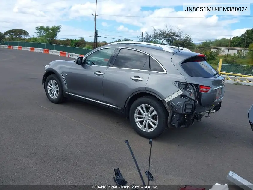 2015 Infiniti Qx70 VIN: JN8CS1MU4FM380024 Lot: 41831268