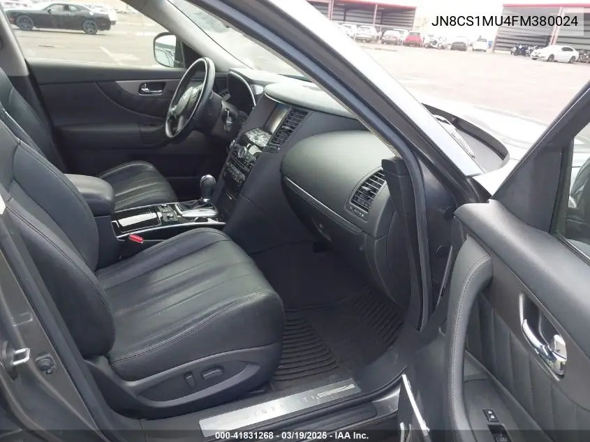 2015 Infiniti Qx70 VIN: JN8CS1MU4FM380024 Lot: 41831268
