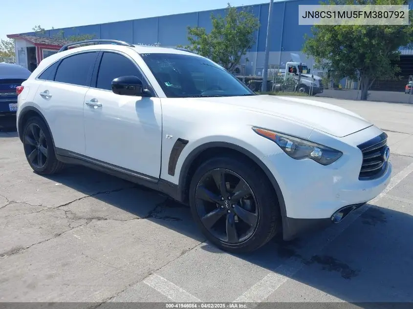2015 Infiniti Qx70 VIN: JN8CS1MU5FM380792 Lot: 41946084