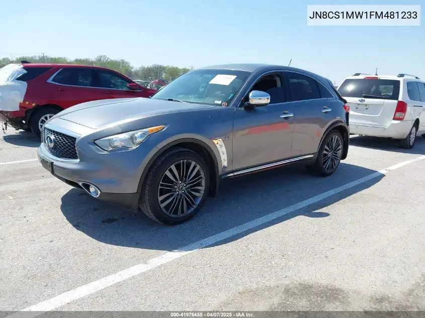 2015 Infiniti Qx70 VIN: JN8CS1MW1FM481233 Lot: 41976458