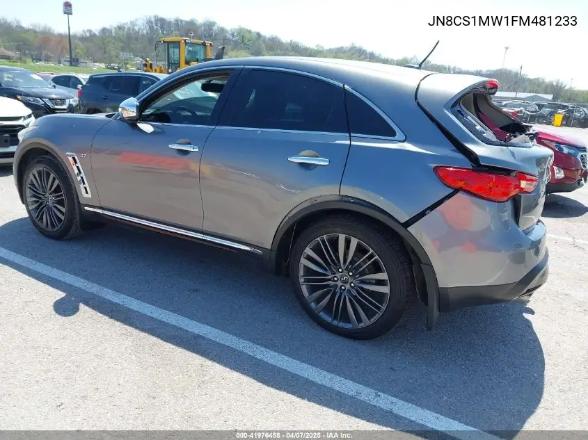 2015 Infiniti Qx70 VIN: JN8CS1MW1FM481233 Lot: 41976458