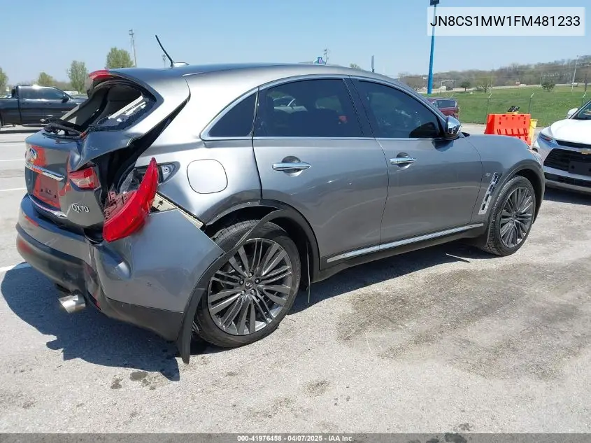 2015 Infiniti Qx70 VIN: JN8CS1MW1FM481233 Lot: 41976458