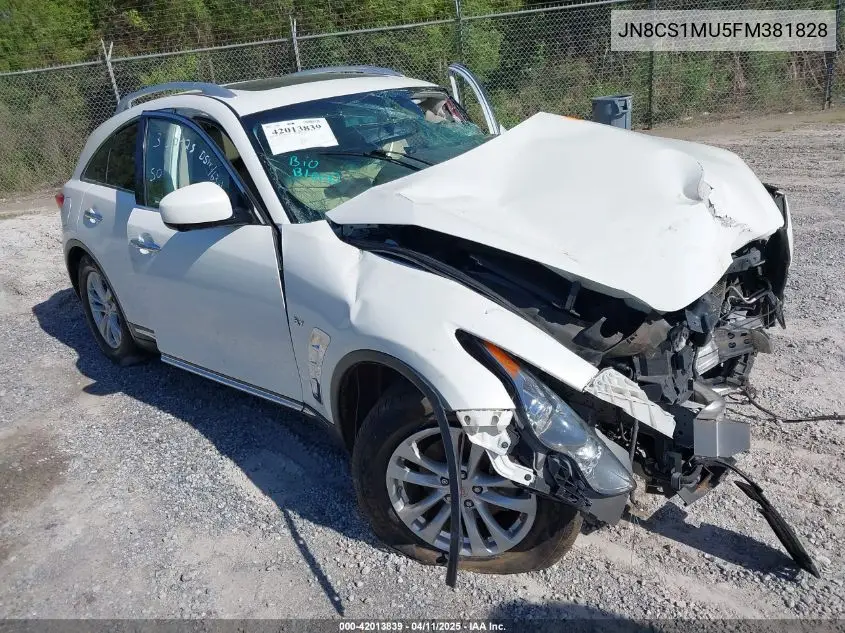 2015 Infiniti Qx70 VIN: JN8CS1MU5FM381828 Lot: 42013839