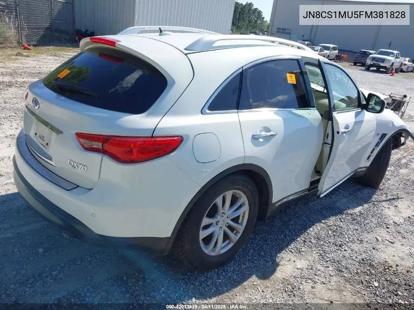 2015 Infiniti Qx70 VIN: JN8CS1MU5FM381828 Lot: 42013839