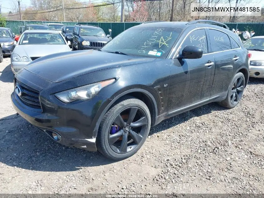 2015 Infiniti Qx70 VIN: JN8CS1MWXFM481585 Lot: 42102964