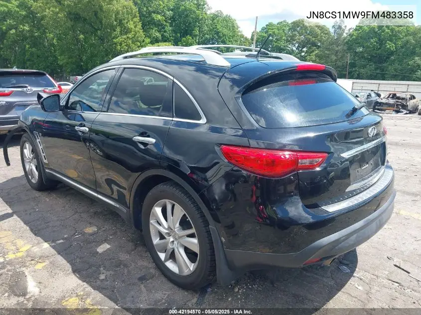 2015 Infiniti Qx70 VIN: JN8CS1MW9FM483358 Lot: 42194570