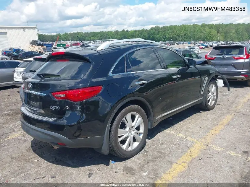 2015 Infiniti Qx70 VIN: JN8CS1MW9FM483358 Lot: 42194570