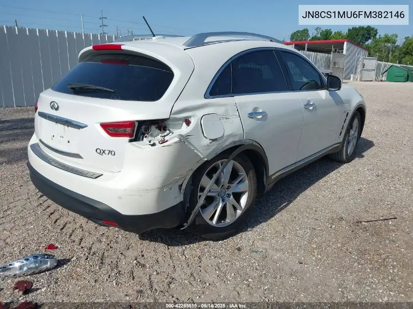 2015 Infiniti Qx70 VIN: JN8CS1MU6FM382146 Lot: 42255519