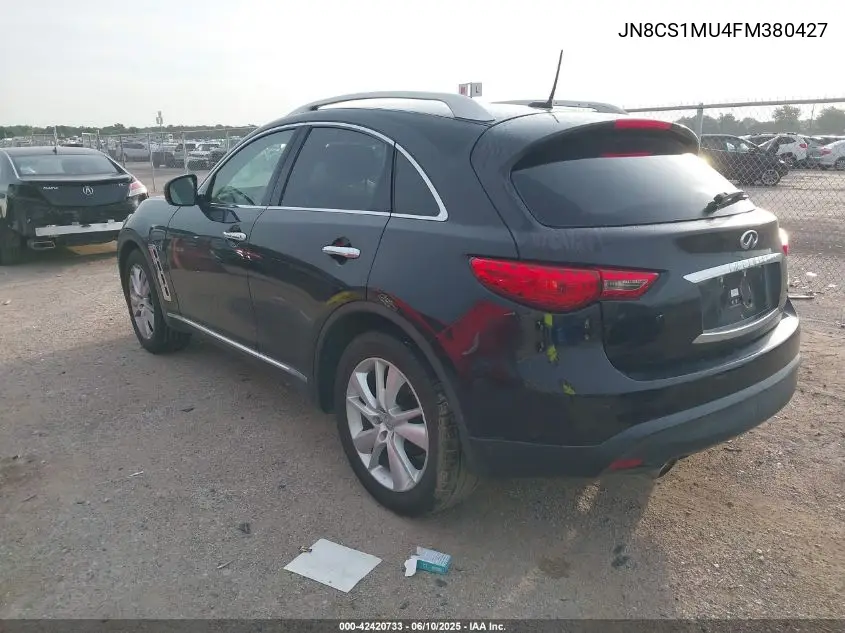 2015 Infiniti Qx70 VIN: JN8CS1MU4FM380427 Lot: 42420733