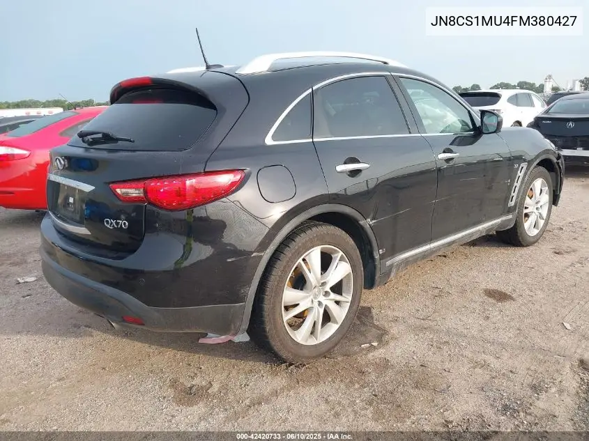 2015 Infiniti Qx70 VIN: JN8CS1MU4FM380427 Lot: 42420733
