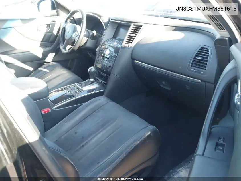 2015 Infiniti Qx70 VIN: JN8CS1MUXFM381615 Lot: 42598307