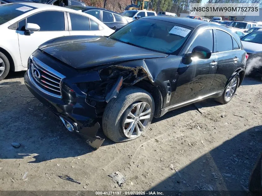 2016 Infiniti Qx70 VIN: JN8CS1MW9GM752735 Lot: 41271197