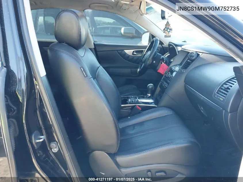 2016 Infiniti Qx70 VIN: JN8CS1MW9GM752735 Lot: 41271197