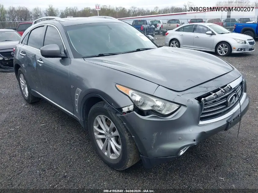 2016 Infiniti Qx70 VIN: JN8CS1MW0GM400207 Lot: 41952548