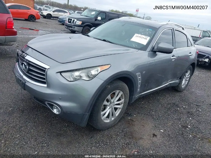 2016 Infiniti Qx70 VIN: JN8CS1MW0GM400207 Lot: 41952548