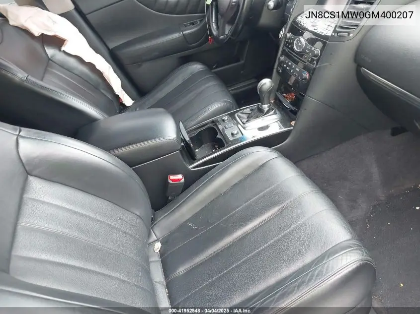 2016 Infiniti Qx70 VIN: JN8CS1MW0GM400207 Lot: 41952548
