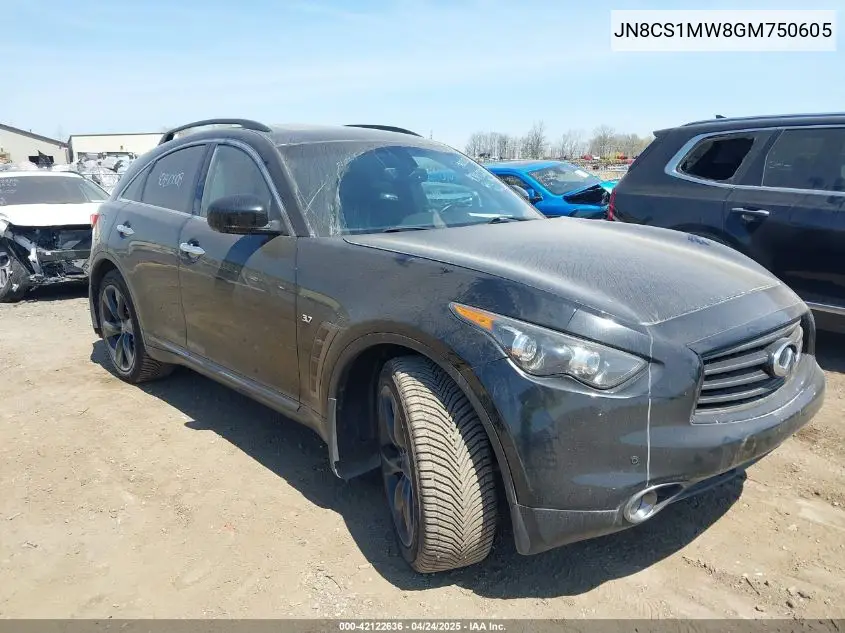 2016 Infiniti Qx70 VIN: JN8CS1MW8GM750605 Lot: 42122636