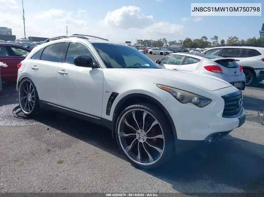 2016 Infiniti Qx70 VIN: JN8CS1MW1GM750798 Lot: 42255275