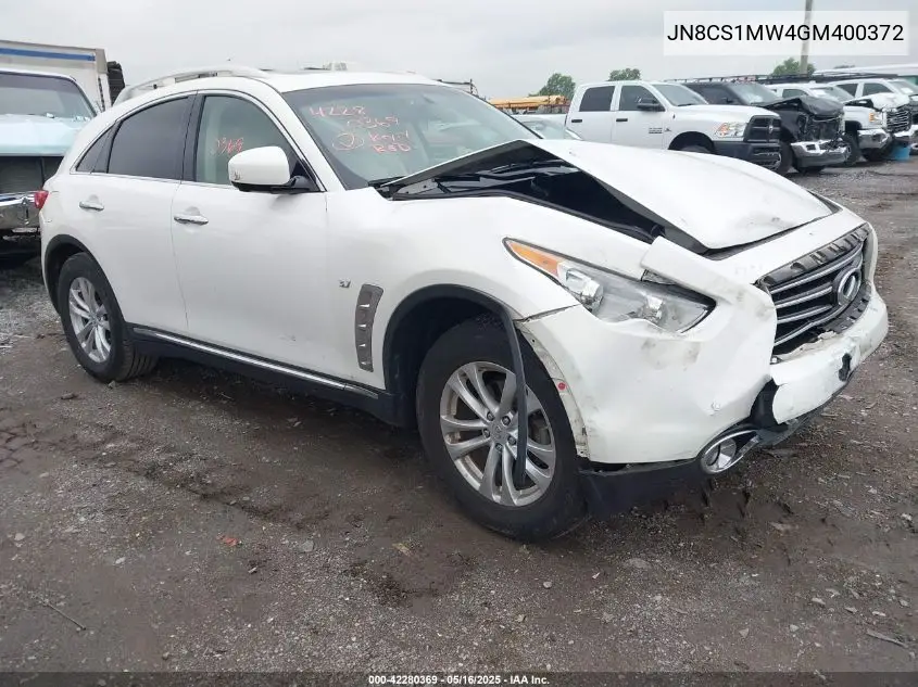 2016 Infiniti Qx70 VIN: JN8CS1MW4GM400372 Lot: 42280369