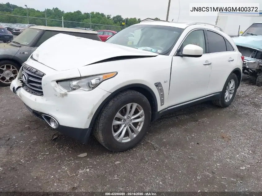 2016 Infiniti Qx70 VIN: JN8CS1MW4GM400372 Lot: 42280369