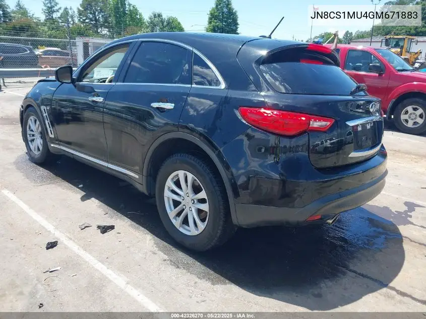 2016 Infiniti Qx70 VIN: JN8CS1MU4GM671883 Lot: 42326270