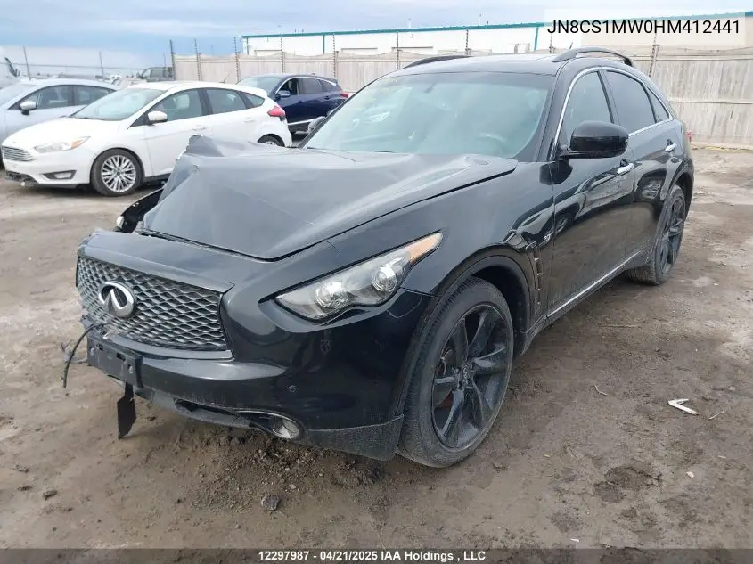 2017 Infiniti Qx70 VIN: JN8CS1MW0HM412441 Lot: 12297987