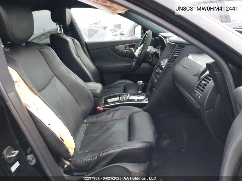 2017 Infiniti Qx70 VIN: JN8CS1MW0HM412441 Lot: 12297987