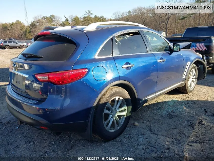 2017 Infiniti Qx70 VIN: JN8CS1MW4HM410093 Lot: 41232717